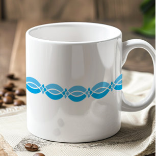Minimalistisches Retro-Muster anpassbar Kaffeetasse