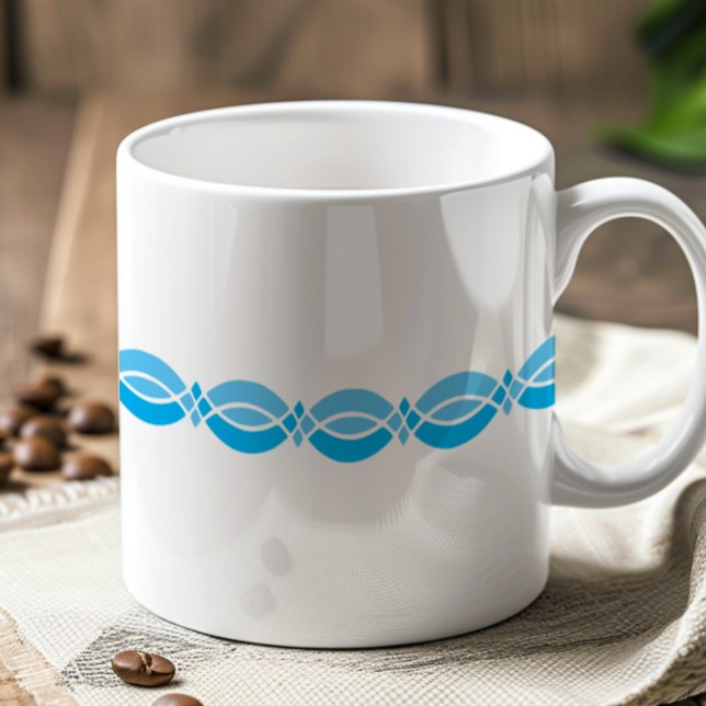 Minimalistisches Retro-Muster anpassbar Kaffeetasse (Von Creator hochgeladen)