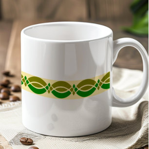 Minimalistisches Retro-Muster anpassbar Kaffeetasse