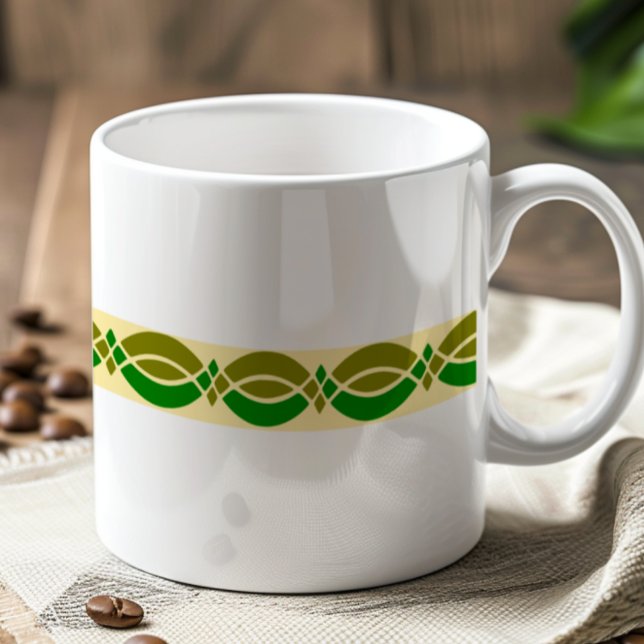 Minimalistisches Retro-Muster anpassbar Kaffeetasse (Von Creator hochgeladen)