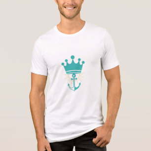 Minimalistisches Riviera-Yacht-Club-Logo Premium Tri-Blend Shirt