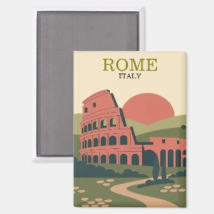 Minimalistisches Rom Italien Kolosseum Illustratio Magnet