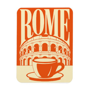 Minimalistisches Rom Italien Kolosseum Reise Kunst Magnet
