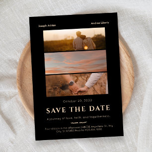 Minimalistisches Romantik-Filmposter Hochzeitsfest Save The Date