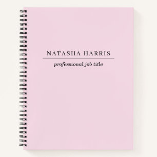 Minimalistisches rosa ästhetisches modernes Design Notizbuch
