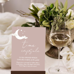 Minimalistisches rosa Baby Duschzeit Kapseluntersc Poster