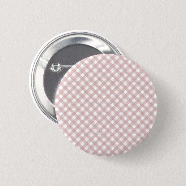 Minimalistisches rosa Farbmuster Kariert Button (Vorne & Hinten)