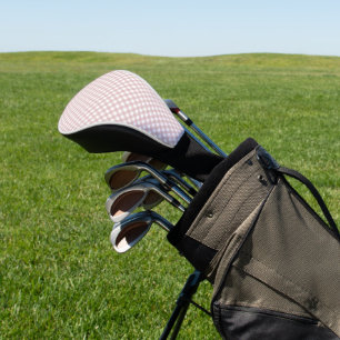 Minimalistisches rosa Farbmuster Kariert Golf Headcover