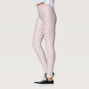Minimalistisches rosa Farbmuster Kariert Leggings