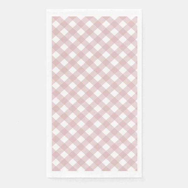 Minimalistisches rosa Farbmuster Kariert Serviette (Vorderseite)
