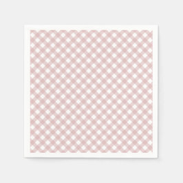 Minimalistisches rosa Farbmuster Kariert Serviette