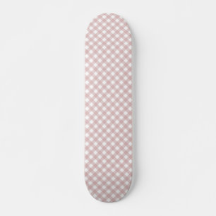 Minimalistisches rosa Farbmuster Kariert Skateboard