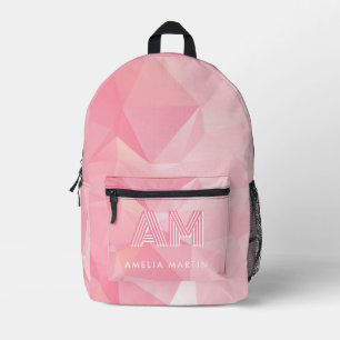 Minimalistisches rosa geometrisches Muster mit ind Bedruckter Rucksack