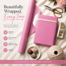 Minimalistisches Rosa Geschenkpapier