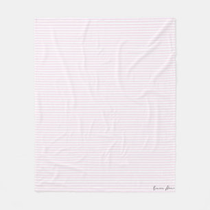 Minimalistisches Rosa gestreiftes Kuschel-Decke Fleecedecke