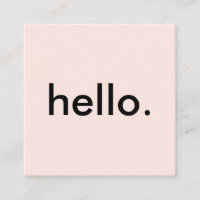 Minimalistisches Rosa Hallo