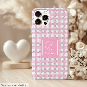 Minimalistisches rosa Karo iPhone-Case – Eleganter Case-Mate iPhone Hülle