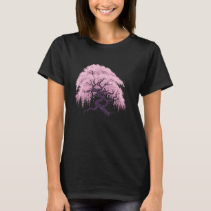 Minimalistisches rosa Kirschblüten-Design T-Shirt