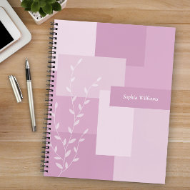 Minimalistisches rosa-mauvefarbenes botanisches Jo Notizbuch