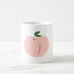 Minimalistisches Rosa Pfirsich Frucht Geschenk Kaffeetasse