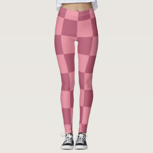 Minimalistisches rosa Schachbrettmuster Leggings