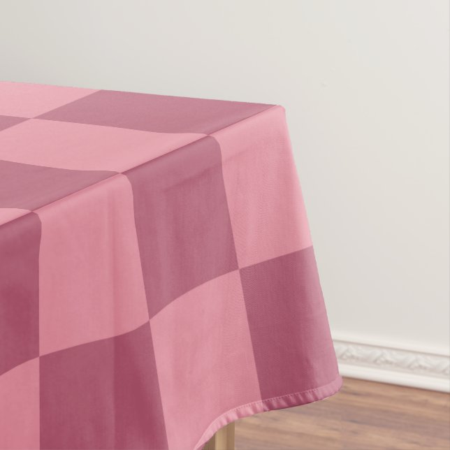 Minimalistisches rosa Schachbrettmuster Tischdecke (Beispiel)
