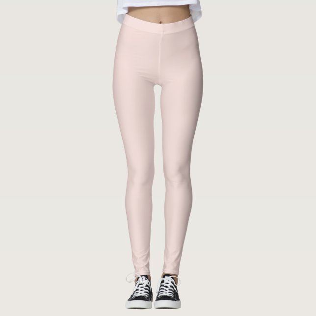 Minimalistisches Rosa, schlicht elegant und elegan Leggings (Vorderseite)