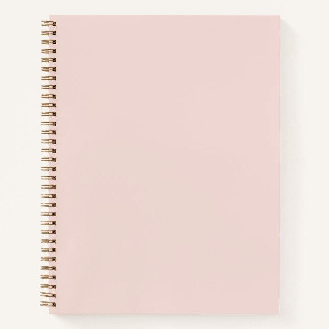 Minimalistisches Rosa schlichte kräftige Farbe ele Notizbuch (Vorderseite)