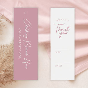 Minimalistisches Rosa-Schrift-Preisschild Mini