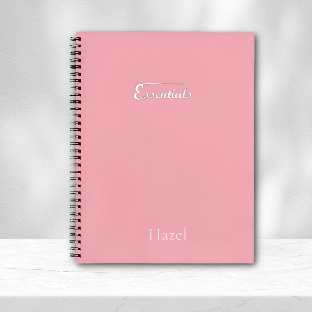 Minimalistisches rosa Spiralnotizbuch – „Essential Notizbuch (Von Creator hochgeladen)
