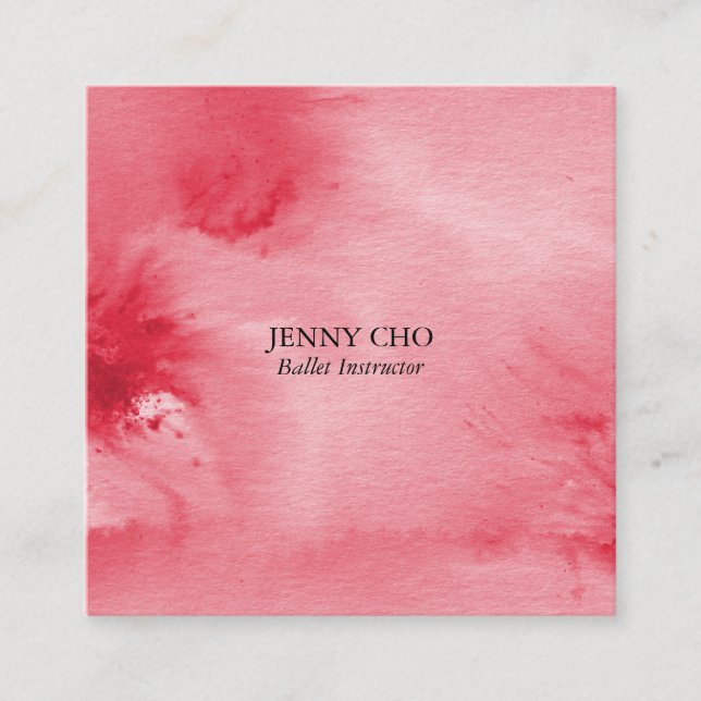 Minimalistisches, rosa strukturiertes Visitenkarte (Vorderseite)