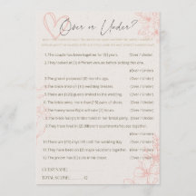 Minimalistisches Rosa Über- oder Unter-Hochzeitsdu