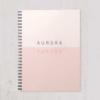Minimalistisches Rosa Zweiton Notizblock
