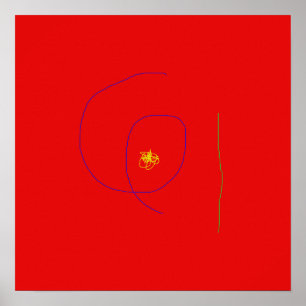 Minimalistisches Rot Poster