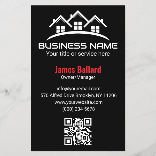 Minimalistisches Rot-Schwarzes Professionelles Imm Flyer (Vorne)