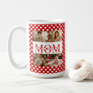 Minimalistisches rotes Herz Mama-individuelles 4-F Kaffeetasse