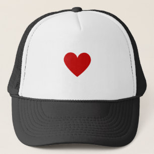 Minimalistisches rotes Herz moderne Liebe einfache Truckerkappe