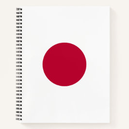 Minimalistisches rotes Kreisdesign Spiral Notizbuch