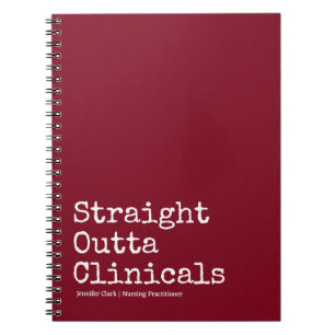Minimalistisches rotes Pflege-Studenten-College-St Notizblock