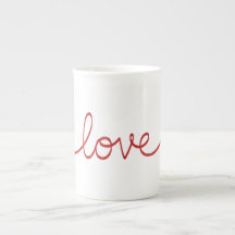 Minimalistisches rotes Schriftzug-Liebe Kontinuier