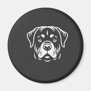 Minimalistisches Rottweiler-Gesichtdesign � Fette Magnet
