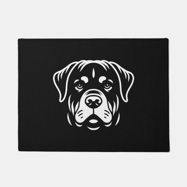 Minimalistisches Rottweiler-Gesichtsdesign - Bold  Fußmatte (Vorderseite)