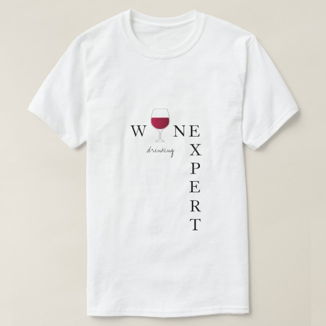 Minimalistisches Rotwein-Kreuzwort T-Shirt (Design vorne)