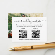 Minimalistisches RSVP Details-Foto für Hochzeitssz