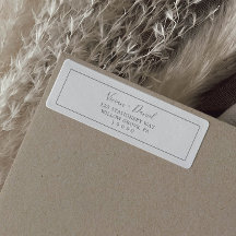 Minimalistisches Rückgabeadresse-Etikett