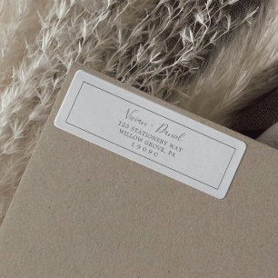 Minimalistisches Rückgabeadresse-Etikett