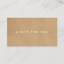 Minimalistisches Rustikales Kraftgeschenk Treuekarte