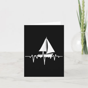 Minimalistisches Sailboat-Design-Tank-Top Karte