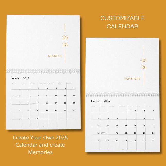 Minimalistisches sauberes Design Kalender (Von Creator hochgeladen)