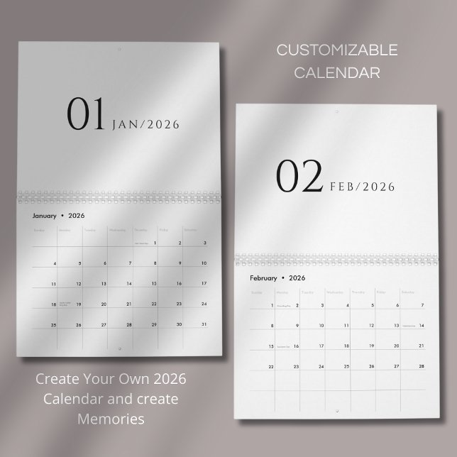 Minimalistisches sauberes Design Kalender (Von Creator hochgeladen)